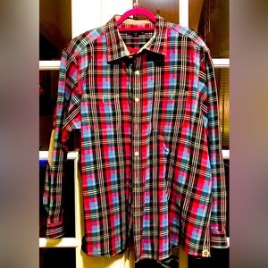 Chremieux plaid mens button down shirt. Like new- xxl